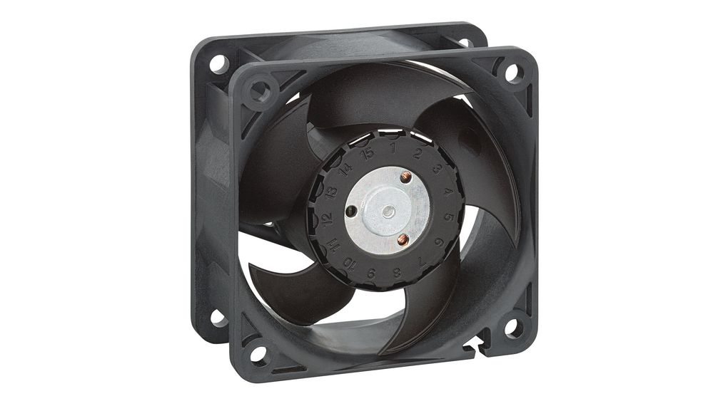 Axiallüfter DC Kugellager 60x60x25mm 24V 3200min-1 21m³/h 3-polige Litze